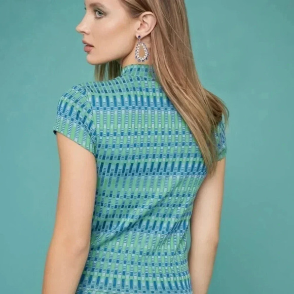 Francesca's Ramona Jacquard Printed Knit Top XS - Picture 3 of 5